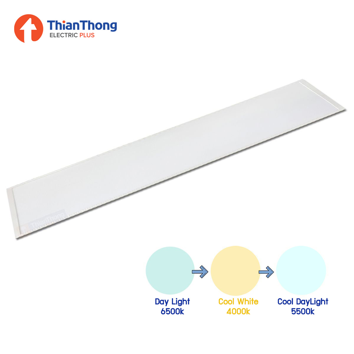 Lamptan โคมไฟติดเพดาน เปลี่ยนแสงได้ แลมป์ตัน LED Panel Light Colors Switch 40W 30x120