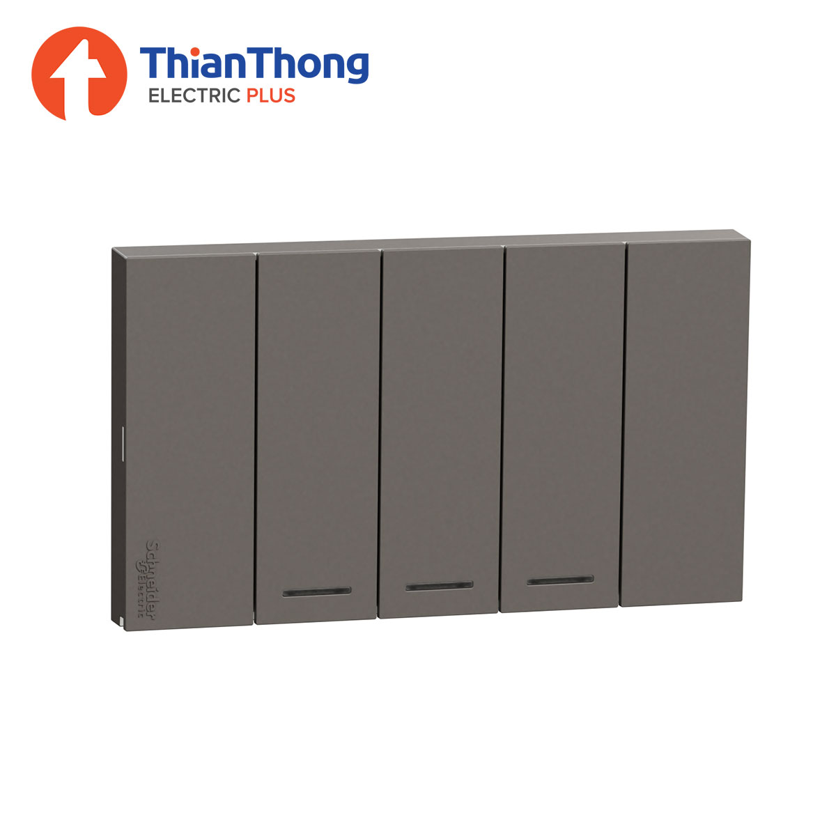 Schneider ชุดสวิตช์ทางเดียว 3 ช่อง ชไนเดอร์ 3 Gang, 1 Way Switch S size, Black สีดำ A7033F-BK รุ่น AvatarOn A