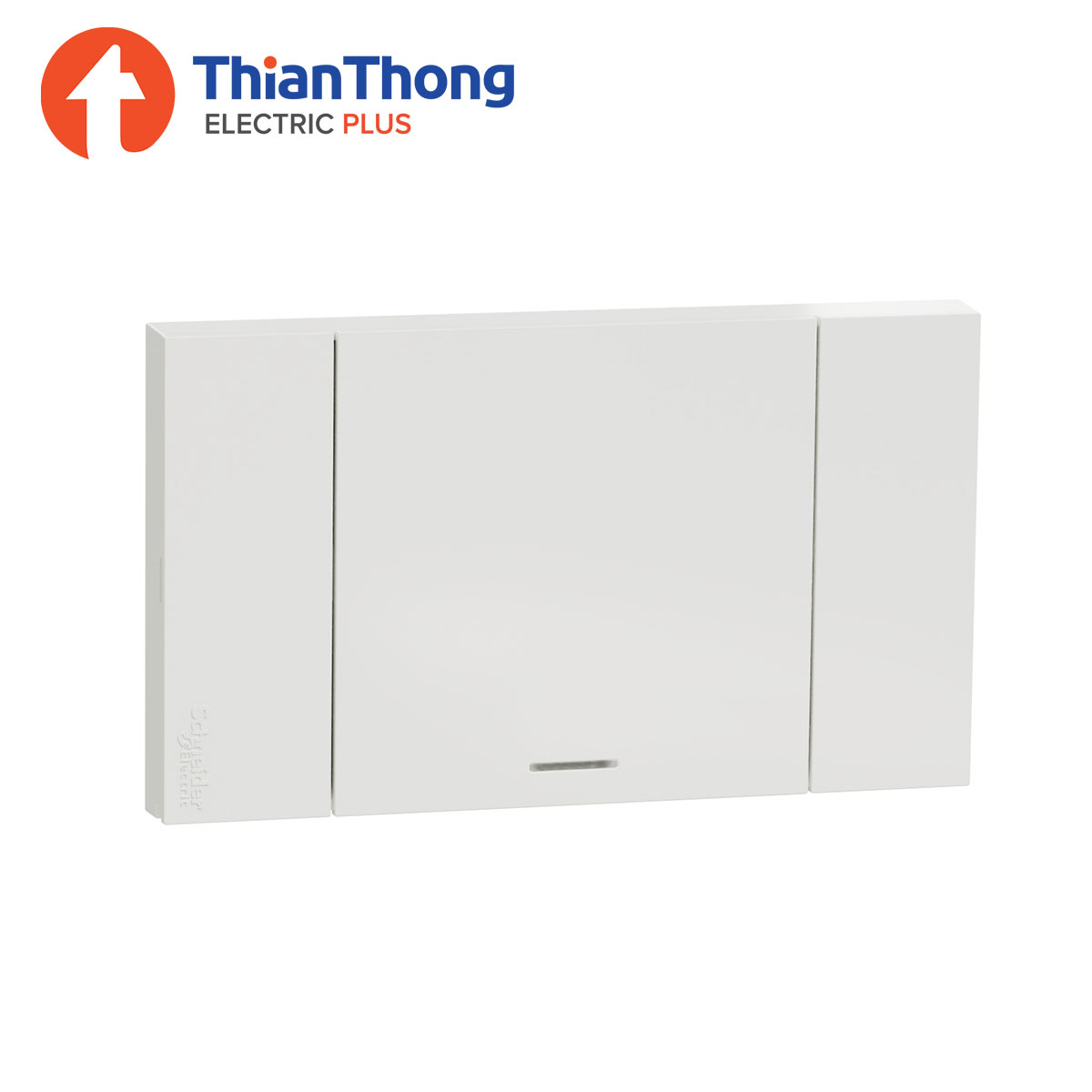Schneider ชุดสวิตช์ทางเดียว 1 ช่อง ชไนเดอร์ 1 Gang, 1 Way Switch E size, White สีขาว A7031F_WE รุ่น AvatarOn A