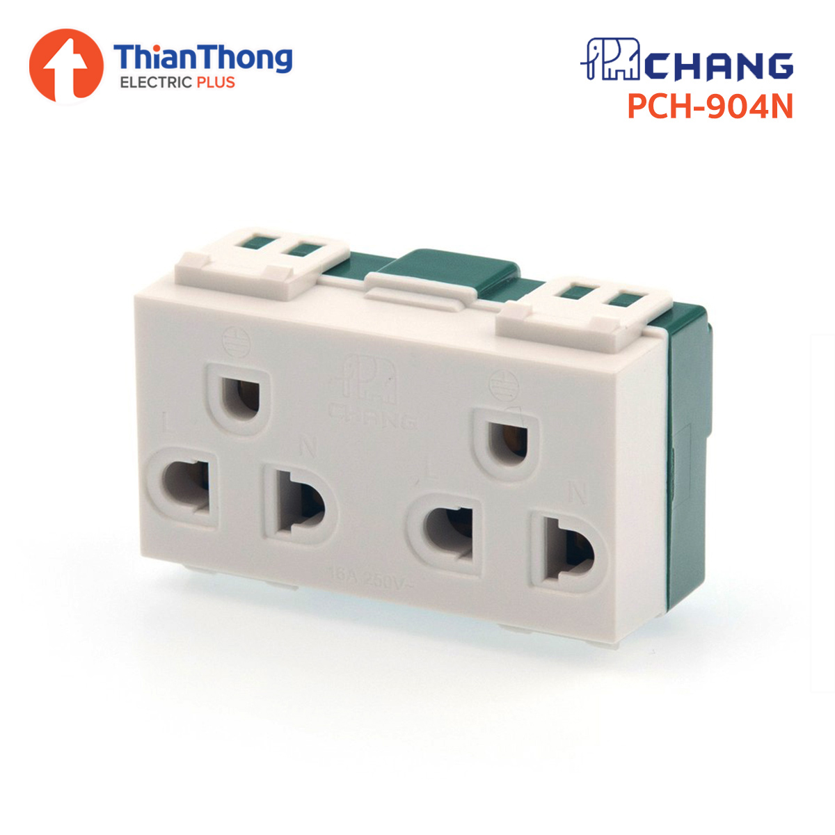 ปลั๊กกราวด์คู่ ตราช้าง Chang รุ่น PCH 904 N