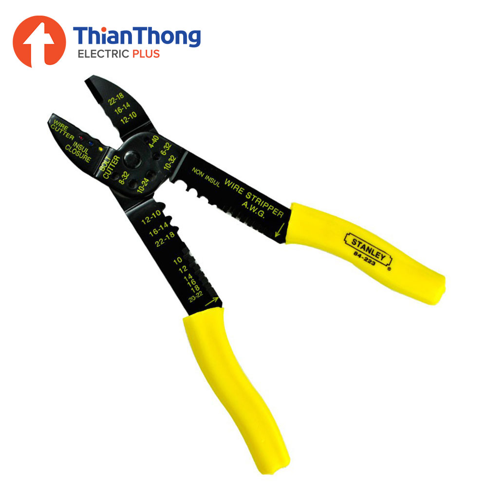 Stanley คีมย้ำสายไฟ 9″ สแตนลีย์ Crimping Plier 9" 84-223