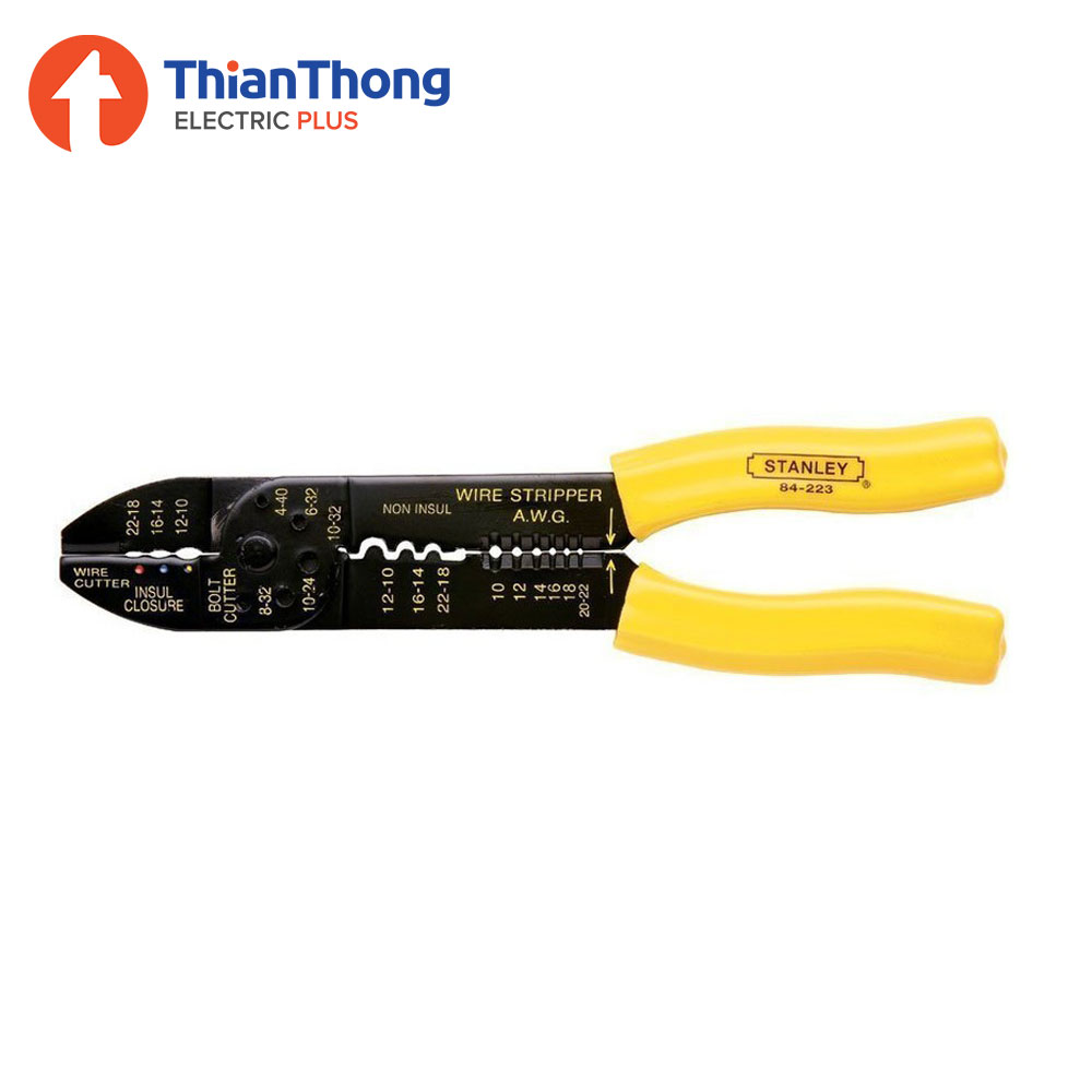 Stanley คีมย้ำสายไฟ 9″ สแตนลีย์ Crimping Plier 9" 84-223