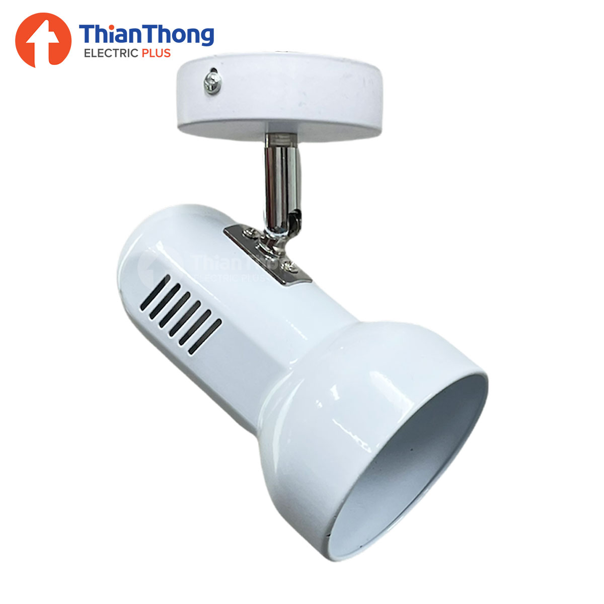 โคมไฟติดลอย CEILING MOUNT TRACK LIGHT TL-504 สำหรับหลอดขั้ว E27 ก้านเงิน 220V White - STW สีขาว