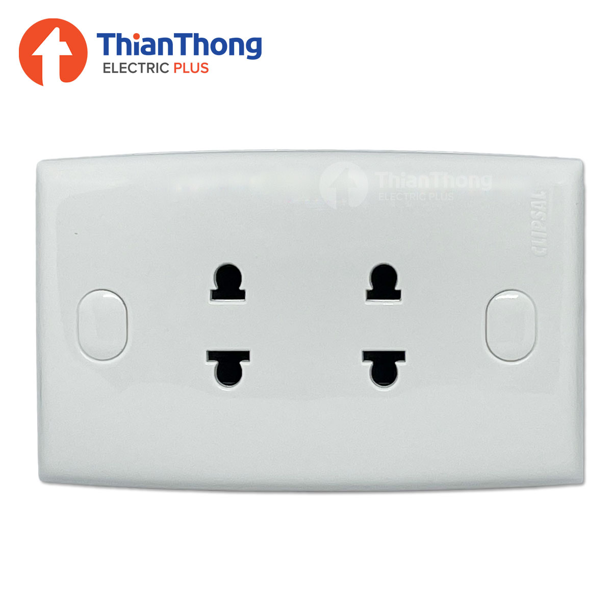 SCHNEIDER เต้ารับคู่ 2 ขา พร้อมม่านนิรภัย 16A 250V ชไนเดอร์ (คลิปเซล) TWIN SOCKET WITH SHUTTER E426UST2 S-CLASSIC
