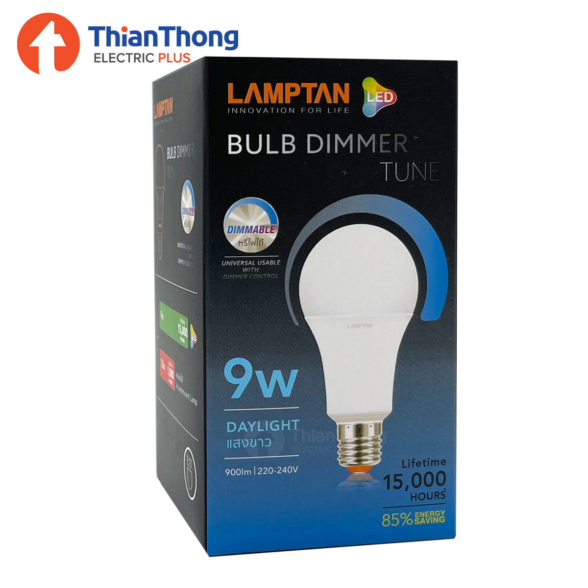 Lamptan LED Bulb 9W Dimmable หลอดไฟ LED แลมป์ตั้น 9W หรี่ไฟ