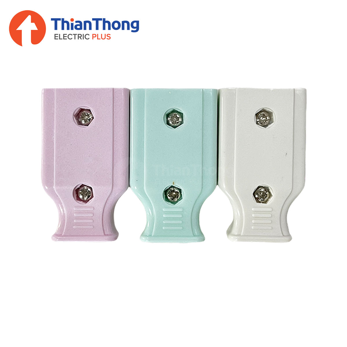 เต้ารับ กลางทาง Cord socket P-series two-flat pins คละสี