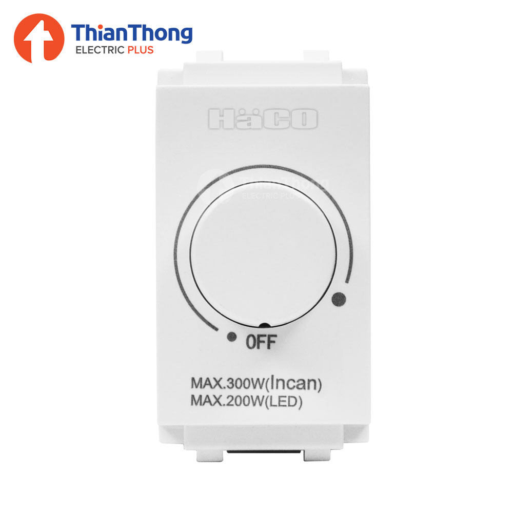 Haco สวิตช์หรี่ไฟแอลอีดี 200 วัตต์ ฮาโก้ LED Dimmer Switch ขนาด 1 ช่อง 200W HD-I300/L200