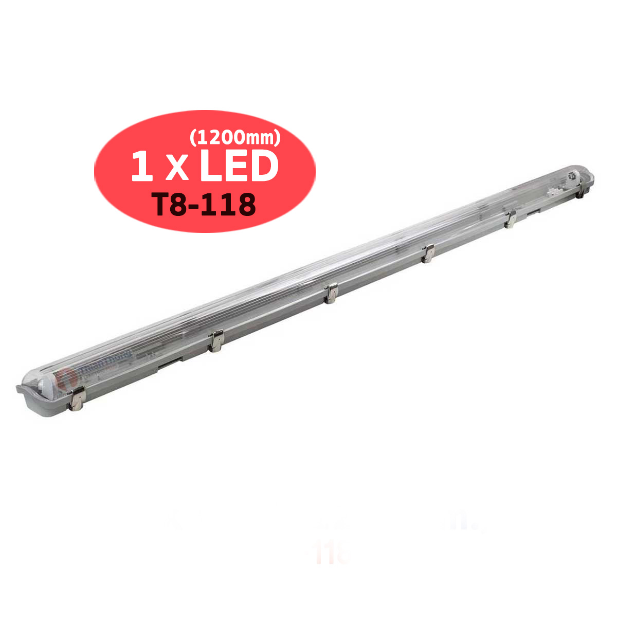 TFC โคมไฟ กันน้ำกันฝุ่น ทีเอฟซี T8 Waterproof Luminaire 1xLED 1200mm