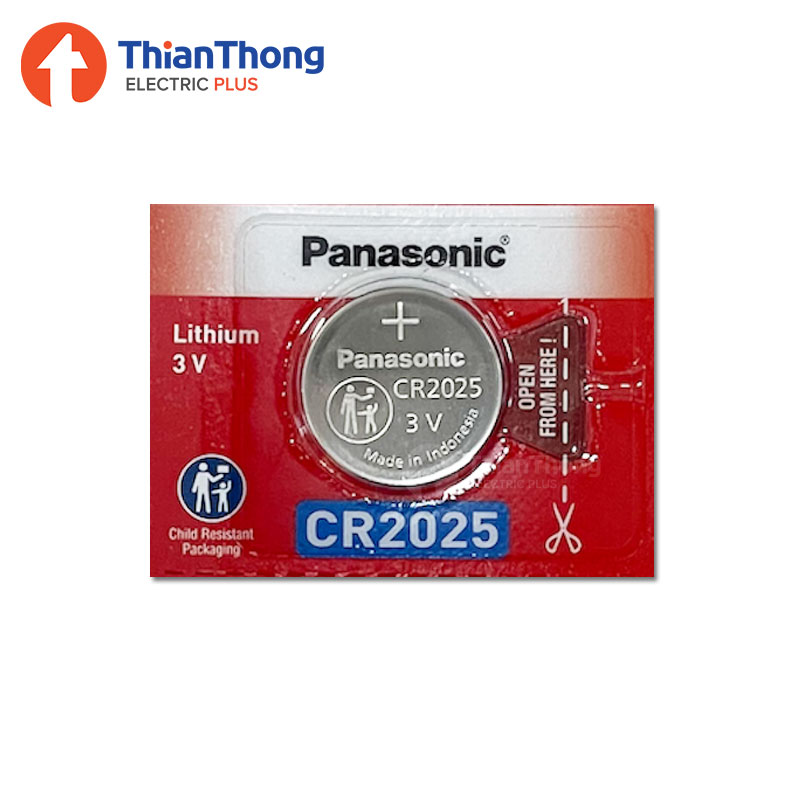 Panasonic Battery Lithium Coin ถ่านกระดุม พานาโซนิค CR2025 รับประกันแท้ 100%