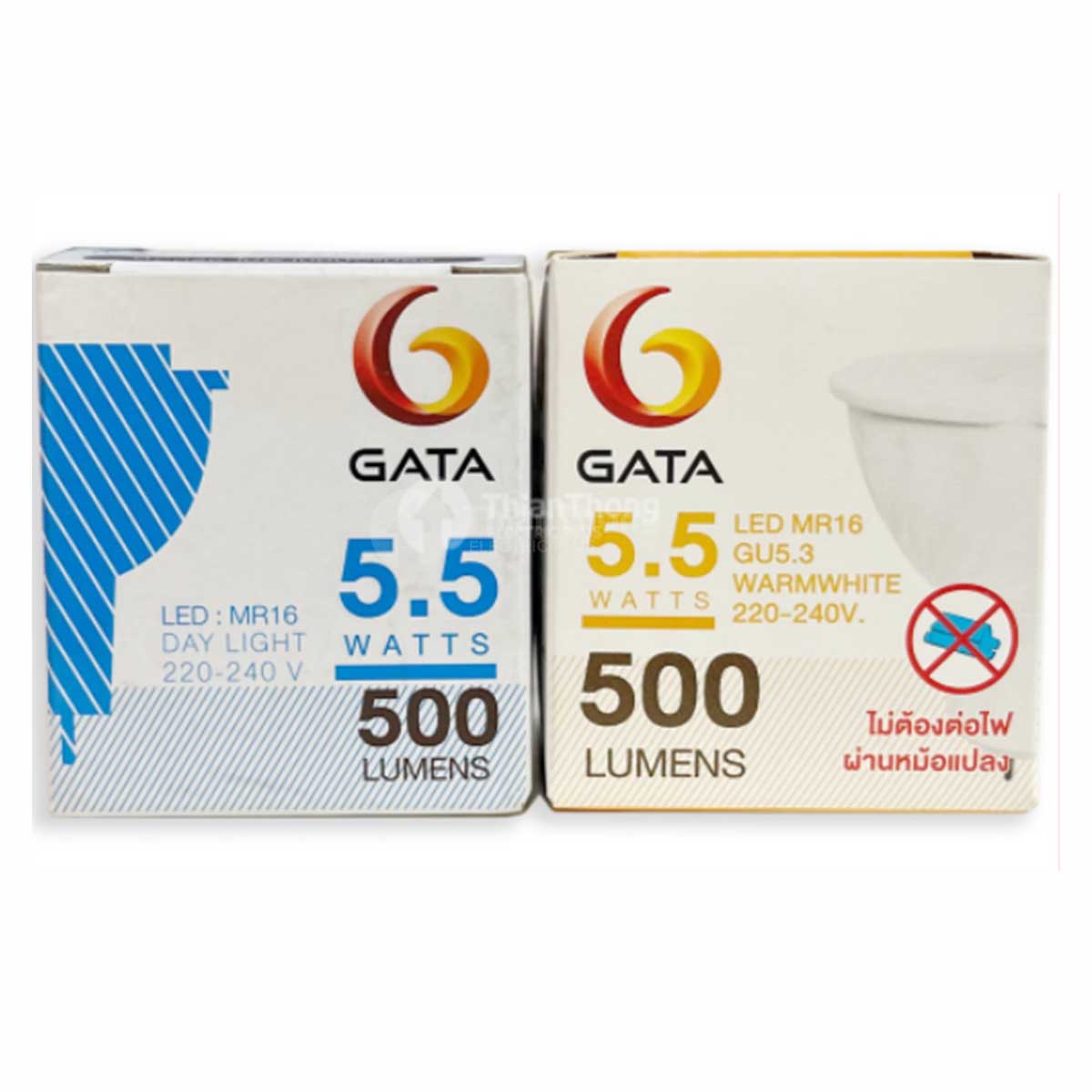 Gata หลอดไฟ กาต้า MR16 220V 5.5W GU5.3