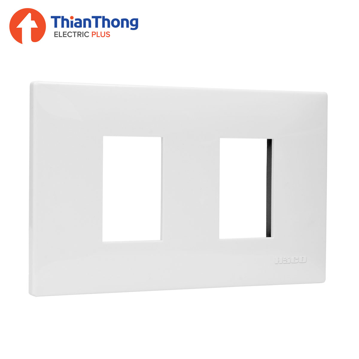 HACO แผงหน้ากาก 2 ช่อง รุ่น ไอคอน ฮาโก้ 2 Gang Frame - Icon IC-F002 (2 Modules)