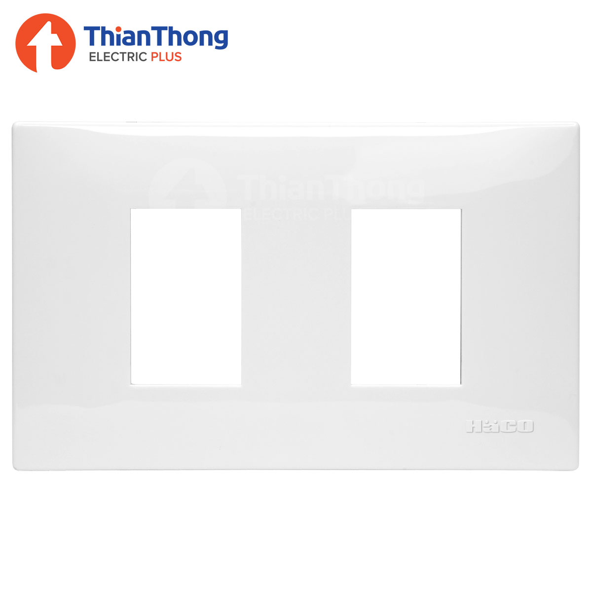 HACO แผงหน้ากาก 2 ช่อง รุ่น ไอคอน ฮาโก้ 2 Gang Frame - Icon IC-F002 (2 Modules)