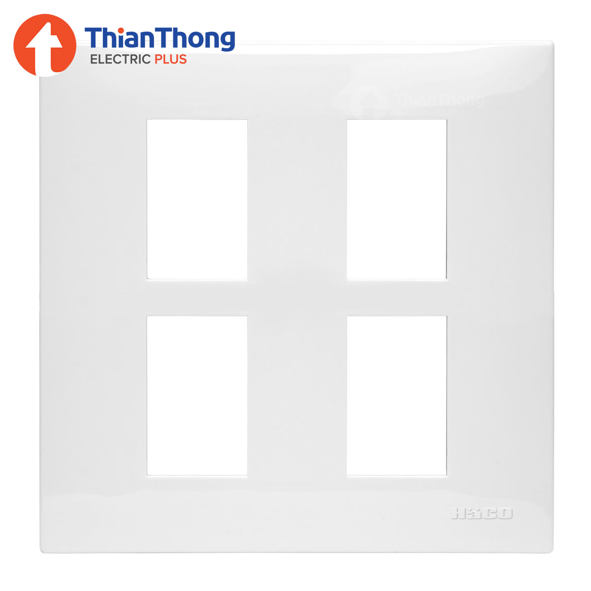HACO แผงหน้ากาก 4 ช่อง รุ่นไอคอน ฮาโก้ 4 Gang Frame - Icon IC-F004 (4 Modules)