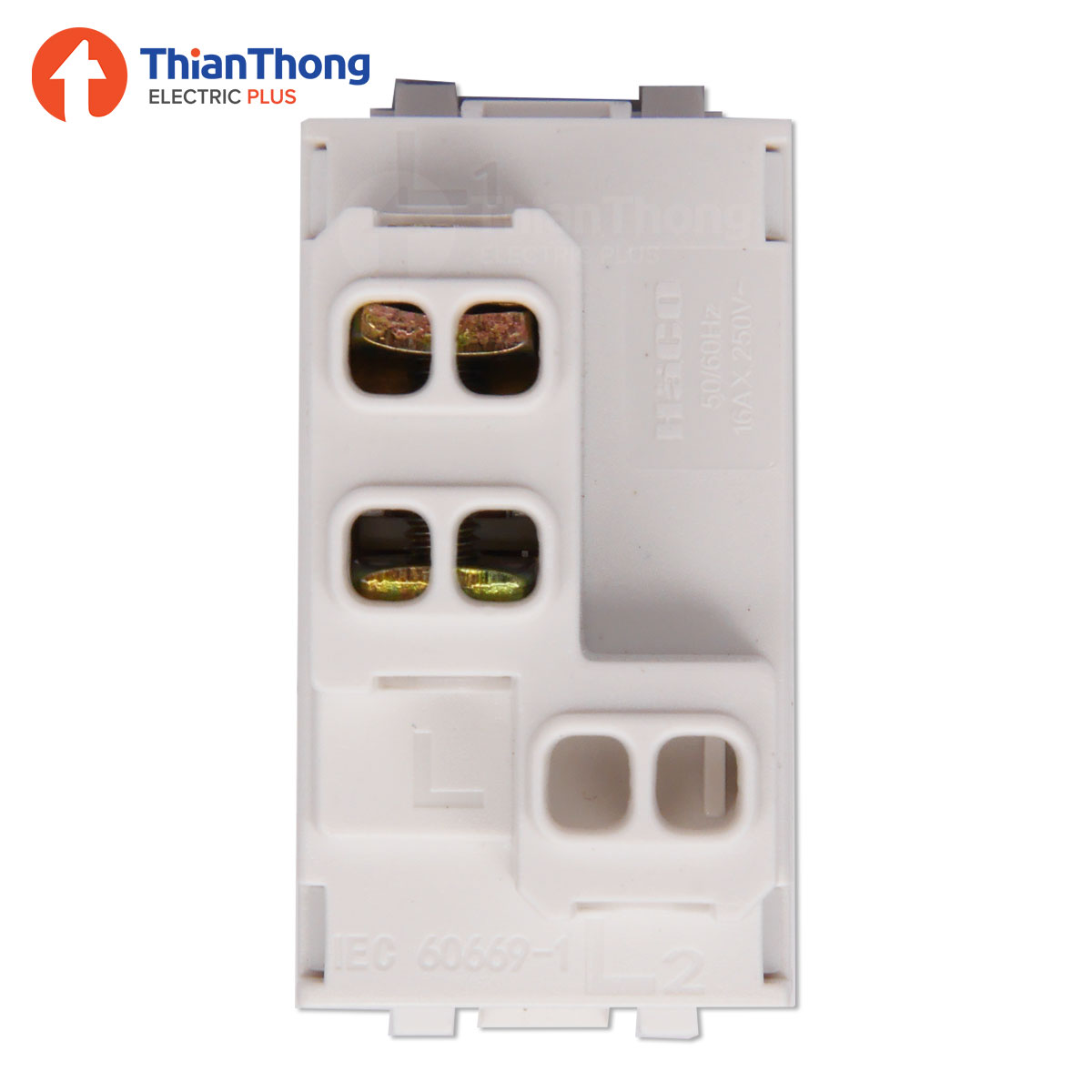 HACO สวิตช์ทางเดียว ขนาด 1 โมดูล รุ่นไอคอน ฮาโก้ One Way Switch - Icon IC-S111 (1 Module)