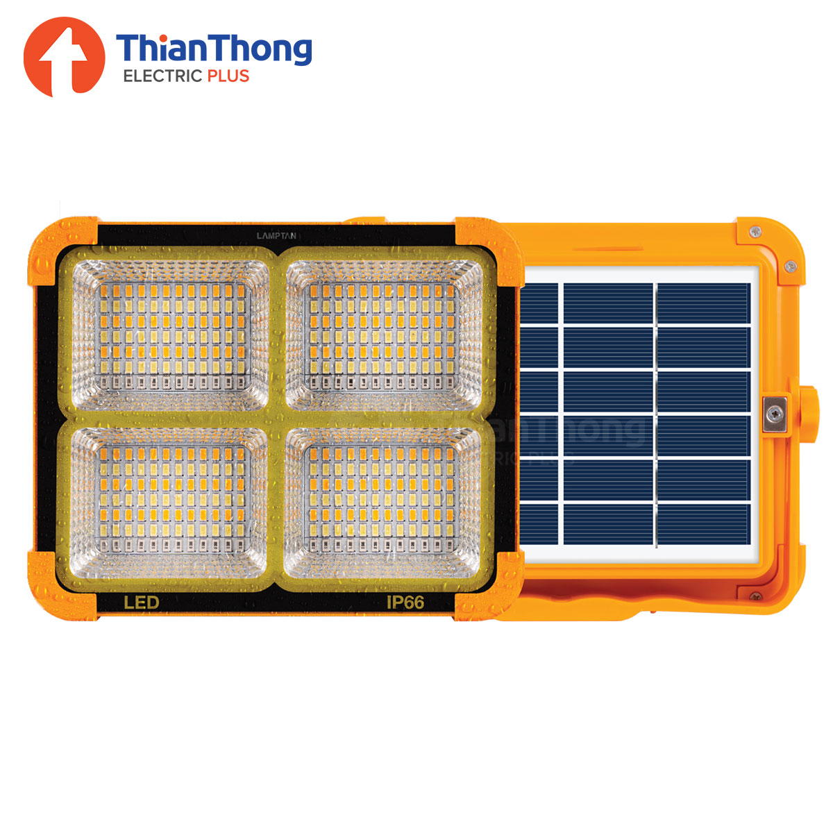 Lamptan ฟลัดไลท์พลังงานแสงอาทิตย์ เปลี่ยนแสงได้ 300W แลมป์ตั้น Solar FloodLight Charger Muti-Colour รุ่น ORA 300W