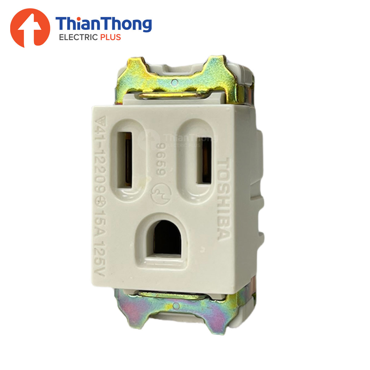 Toshiba ปลั๊กกราวด์เดียว ขาแบน โตชิบา Single sockets with the grounding DG2141EN