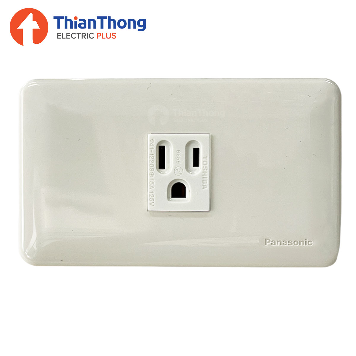 Toshiba ปลั๊กกราวด์เดียว ขาแบน โตชิบา Single sockets with the grounding DG2141EN