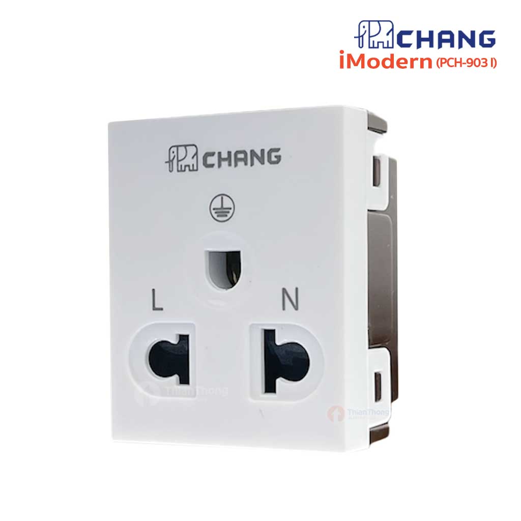 เต้ารับเดี่ยวมีกราวด์ Chang ช้าง PCH-903I i-modern