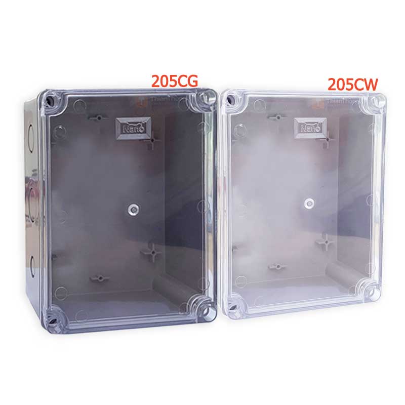 Nano กล่องกันน้ำพลาสติก ฝาใส นาโน Junction Water Proof Box NANO-205CW-205CG