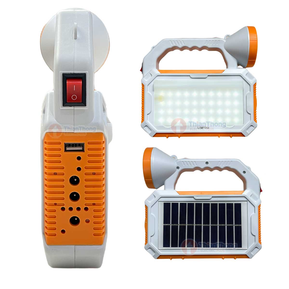 Lamptan ไฟฉายพลังงานแสงอาทิตย์ พร้อม USB POWE BANK 150W Solar Lamp Charger รุ่น EVO 