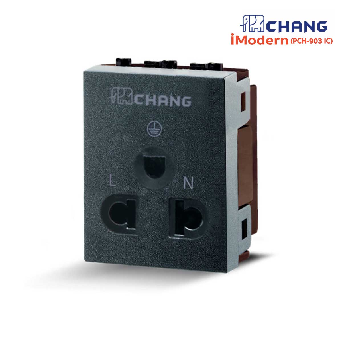 เต้ารับเดี่ยวมีกราวด์ Chang ช้าง PCH-903Ic i-modern