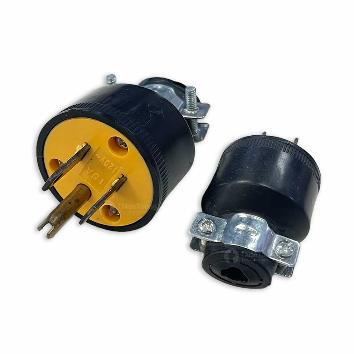 ปลั๊กยาง ตัวผู้ ปลั๊กขาแบน Rubber US-Plug 16A 250V