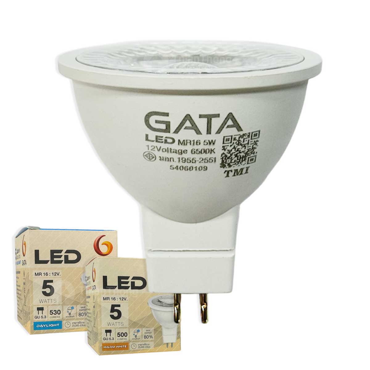Gata หลอดไฟ กาต้า LED MR16 GU5.3 12V 5W 