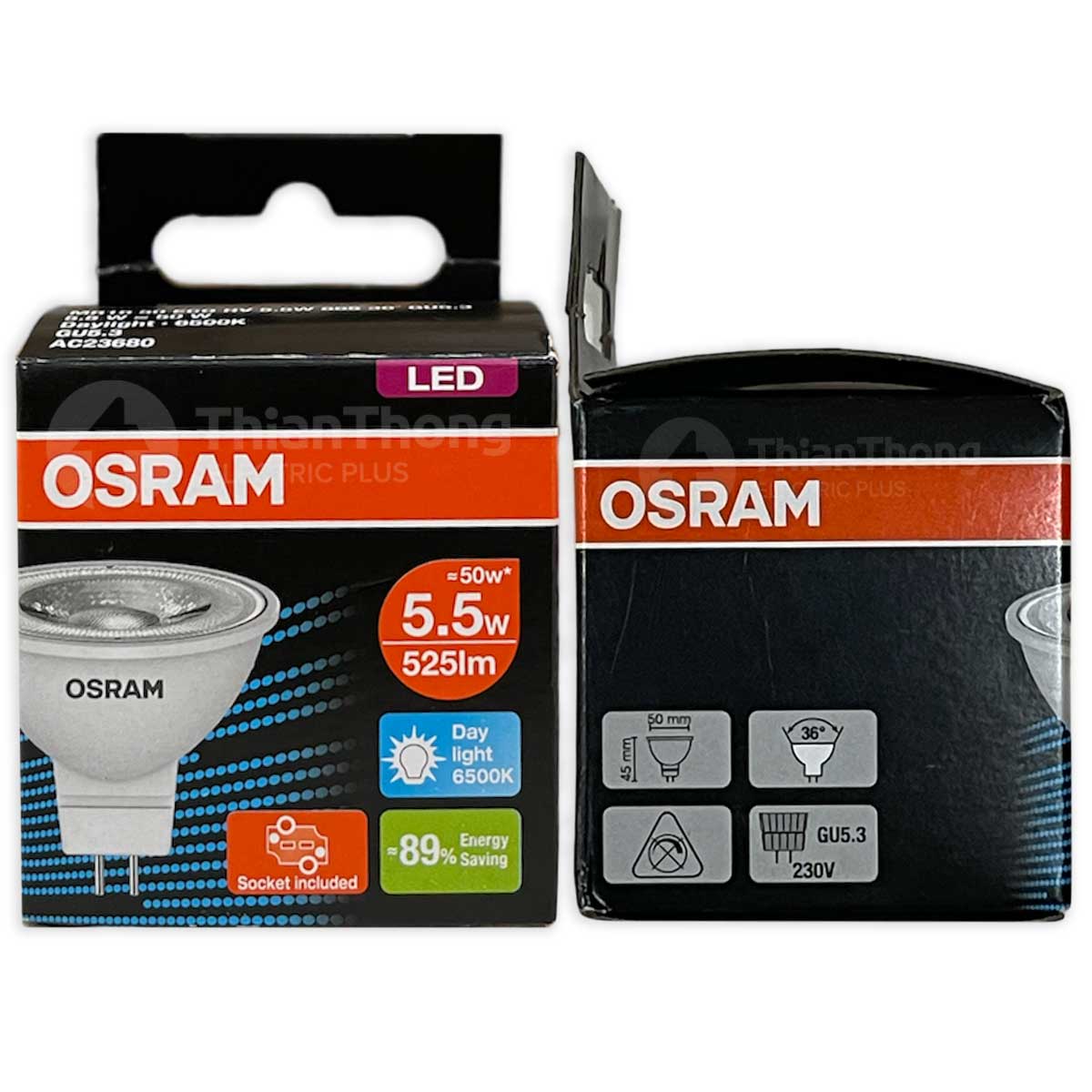 Osram หลอดไฟ ออสแรม ฮาโลเจน LED ECO HV MR16 5.5W 220V