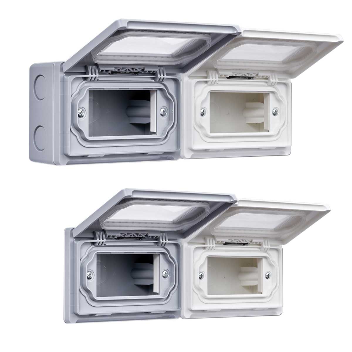Philips ฝากันน้ำ พร้อมหน้าต่าง PVC ฟิลิปส์ WeatherProof Plate With Soft Cover Window
