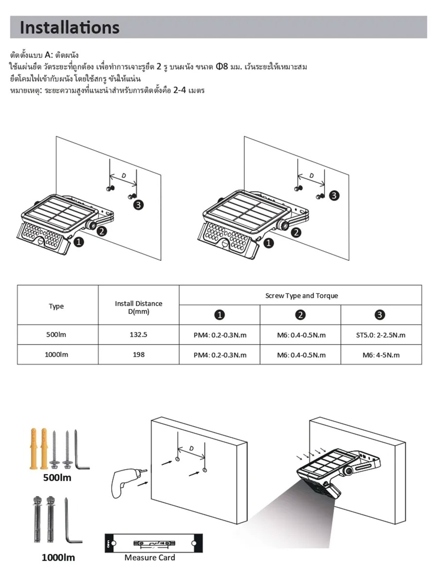 Philips โคมไฟติดผนัง โคมไฟโซล่าเซลล์ แบบพกพาได้ 500lm 5V LED Essential SmartBright Solar Compact รุ่น BVS010 LED5 Solar
