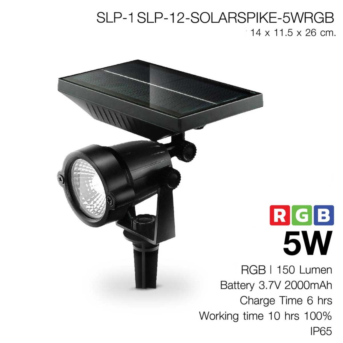 SLP-12-SOLARSPIKE-5WRGB