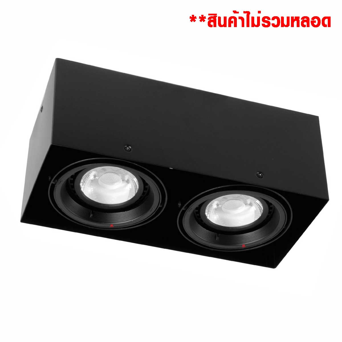 โคมไฟ ดาวน์ไลท์ AR111 ทรงเหลี่ยมหลอดคู่ ติดลอย สีดำ Downlight Surface Mounted Square TSL-3-TB-558-2 Black