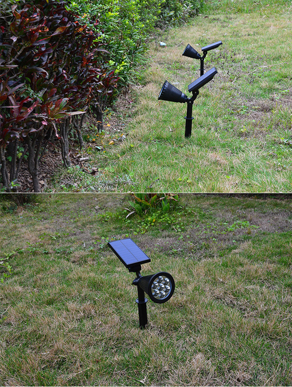 Lighting Plus Solar Garden Lamp Spotlight โคมไฟพลังงานแสงอาทิตย์ ปักดิน 7 LEDs - Warm White