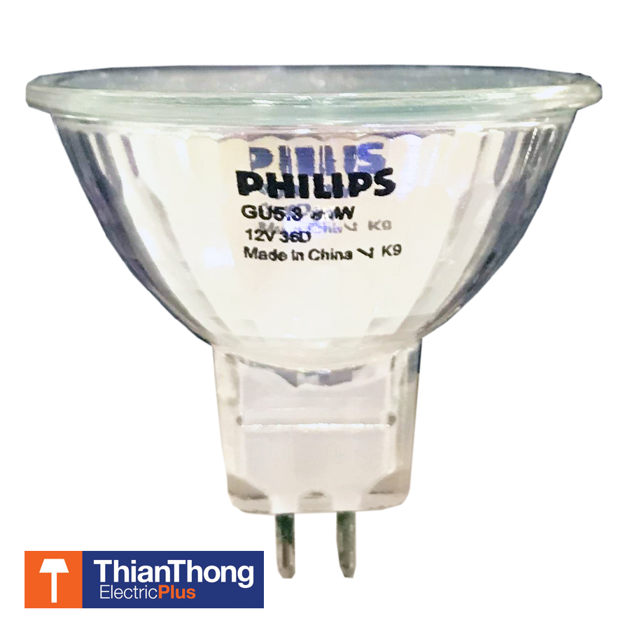 Philips Essential Halogen MR16 12V หลอดไฟฮาโลเจน ฟิลิปส์ MR16 GU5.3 closed รุ่นมีฝากระจกปิด