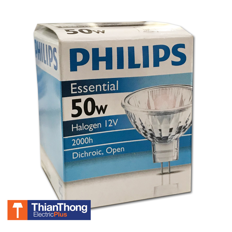 Philips Essential Halogen MR16 12V หลอดไฟฮาโลเจน ฟิลิปส์ MR16 GU5.3 open
