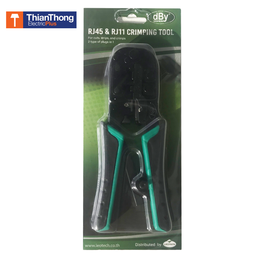 dBy คีมเข้าหัวแลน และสายโทรศัพท์ RJ45 และ RJ11 Crimping tool