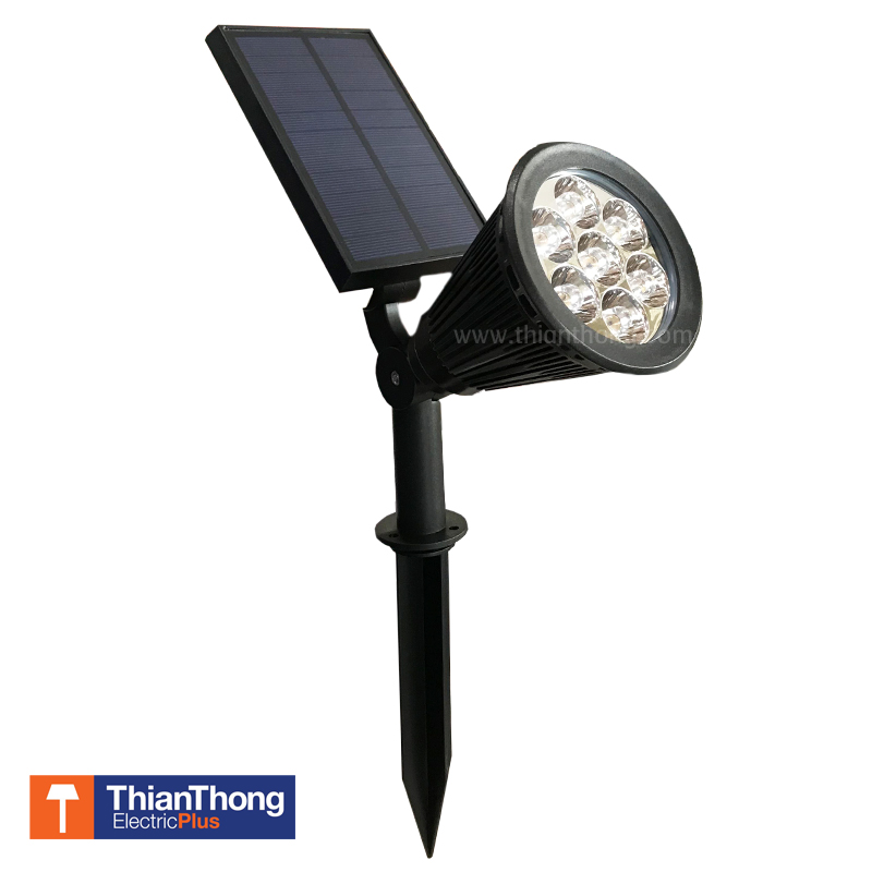 Lighting Plus Solar Garden Lamp Spotlight โคมไฟพลังงานแสงอาทิตย์ ปักดิน 7 LEDs - Warm White