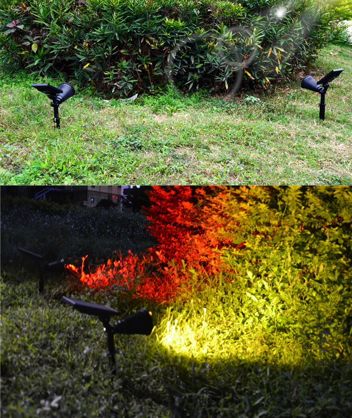 Lighting Plus Solar Garden Lamp Spotlight โคมไฟพลังงานแสงอาทิตย์ ปักดิน 7 LEDs - Warm White