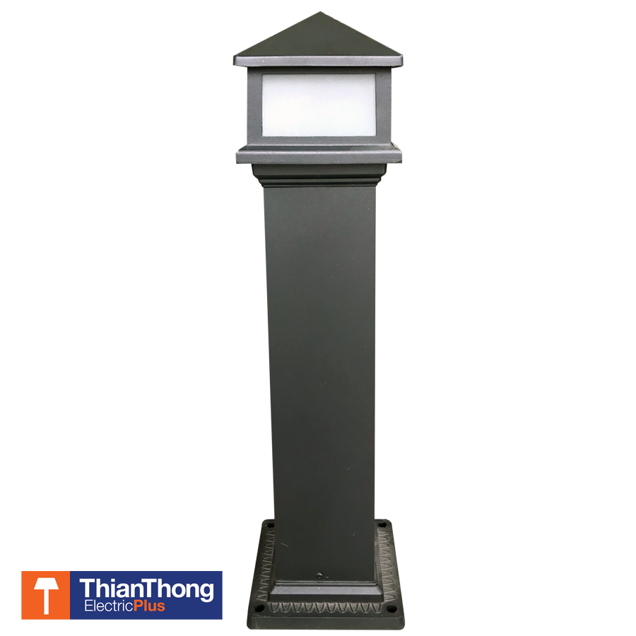 โคมไฟสนาม โคมเสาสนาม อลูมิเนียม (Aluminium) ทรงเหลี่ยม Square Garden Light 3126 Black สีดำ