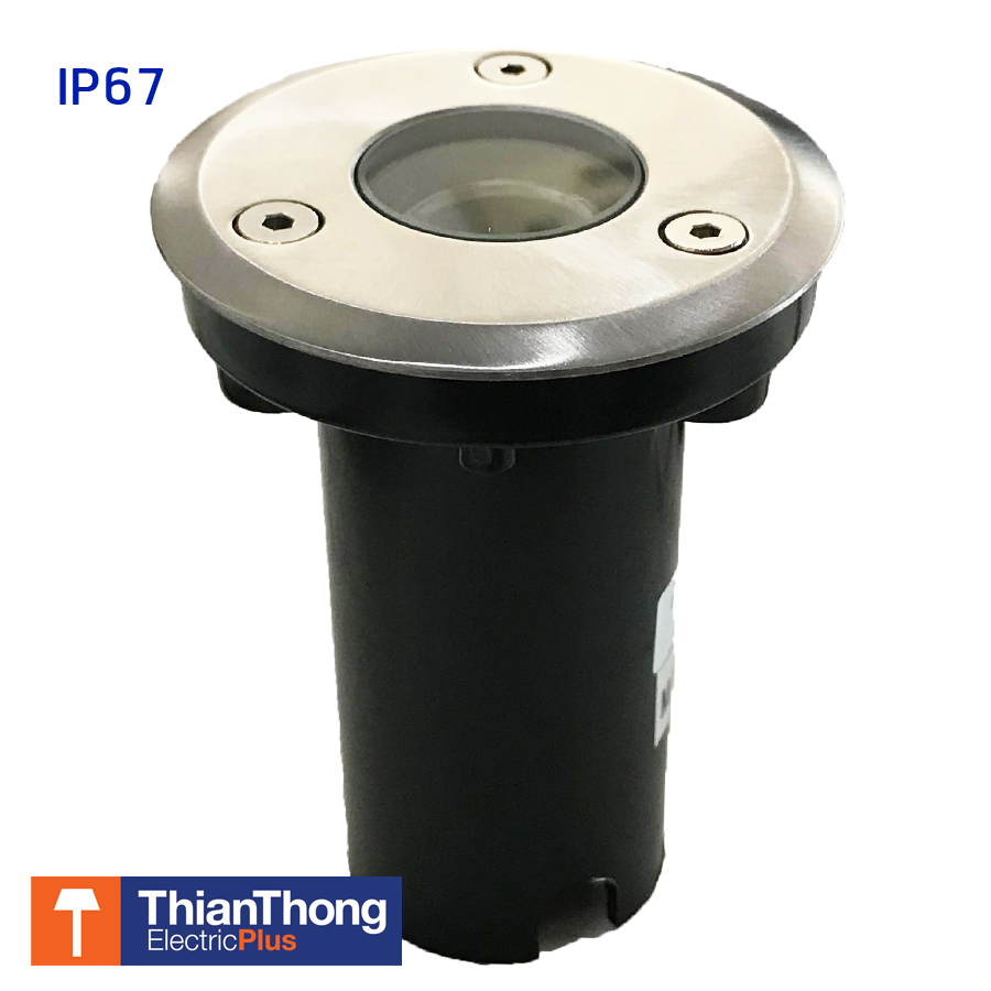โคมไฟฝังพื้นภายนอก Inground Uplight LED 1W Stainless สีเงิน 6642-B-ST