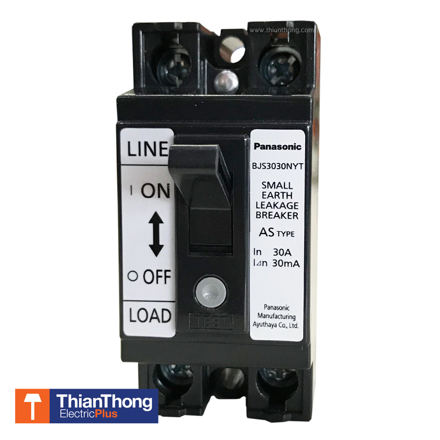 Panasonic เบรกเกอร์กันดูด 30A 2P BJS3030NYT พานาโซนิค