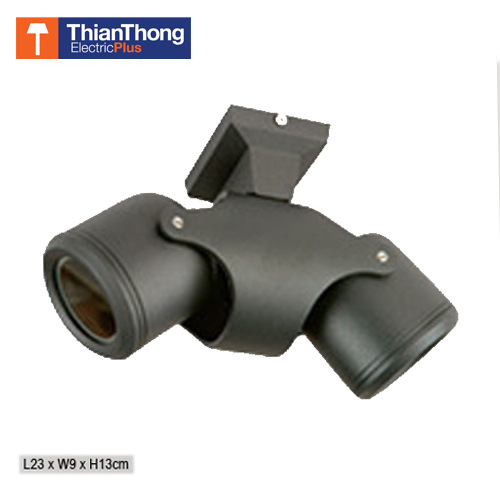 โคมไฟติดเพดาน Tracklight MR16 ติดลอย ชนิด 2 หัว ขั้ว GU10 สีดำ A-1019/2 BK