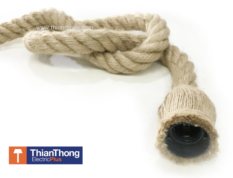 โคมไฟห้อย เชือกวินเทจ ขั้ว E27 Vintage Rope Pendant Lights 120 CM.