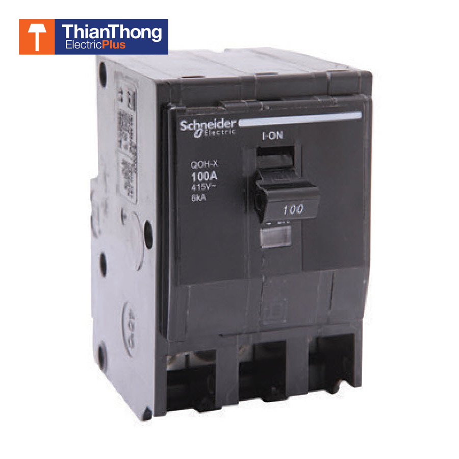 Schneider เซอร์กิตเบรกเกอร์ลูกย่อย QOH-X 3 Pole ชไนเดอร์ 70A / 80A / 100A 6kA