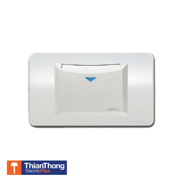 Schneider สวิตช์ควบคุมอิเล็กทรอนิคส์ด้วยแผ่นกุญแจ พร้อมไฟสัญญาณ ชไนเดอร์ Hotel Key Switch A3031EKTH
