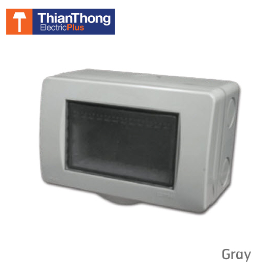 Schneider ฝาครอบกันน้ำ 3 ช่อง พร้อมกล่อง ชไนเดอร์ Waterproof IP55 สีเทา Gray A3223HSMR(GY) Concept