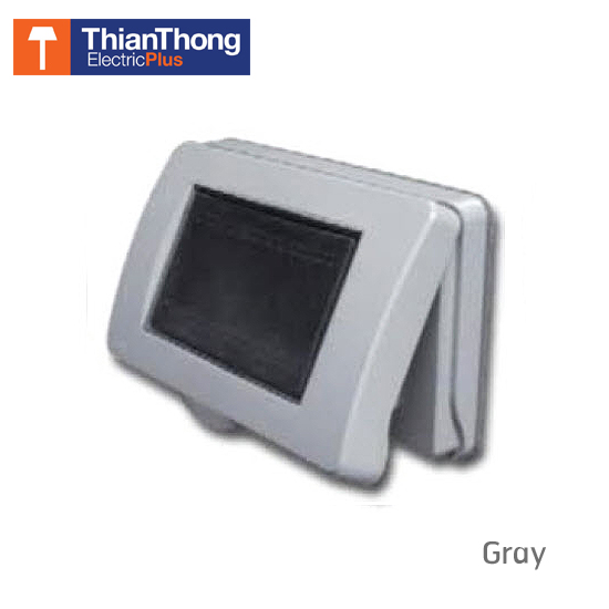 Schneider ฝาครอบกันน้ำ ชไนเดอร์ Waterproof IP55 สีเทา Gray A3223HR(GR) Concept