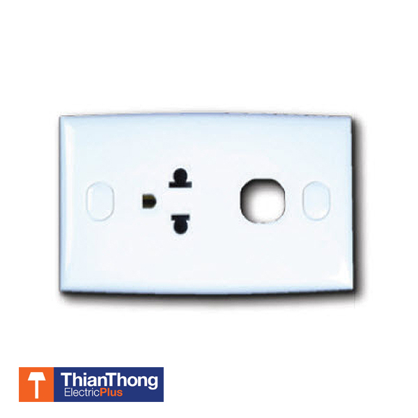 Schneider เต้ารับเดี่ยว 3 ขา พร้อมม่านนิรภัย + 1 ช่องใส่สวิทซ์ ชไนเดอร์ (คลิปเซล) Single Plug Socket with 1 gang E426UEX S-Classic