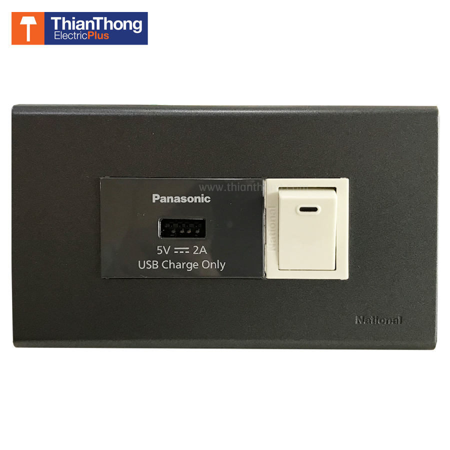 Panasonic ฝา พานาโซนิค สำหรับปลั๊ก USB WZB7843 MB Gray