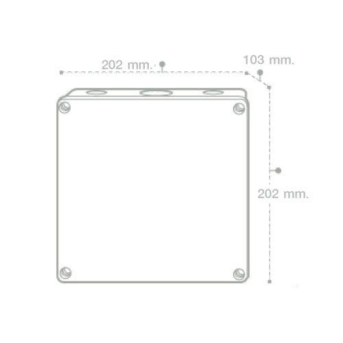 Nano กล่องกันน้ำพลาสติก นาโน Junction Water Proof Box NANO-206W White 